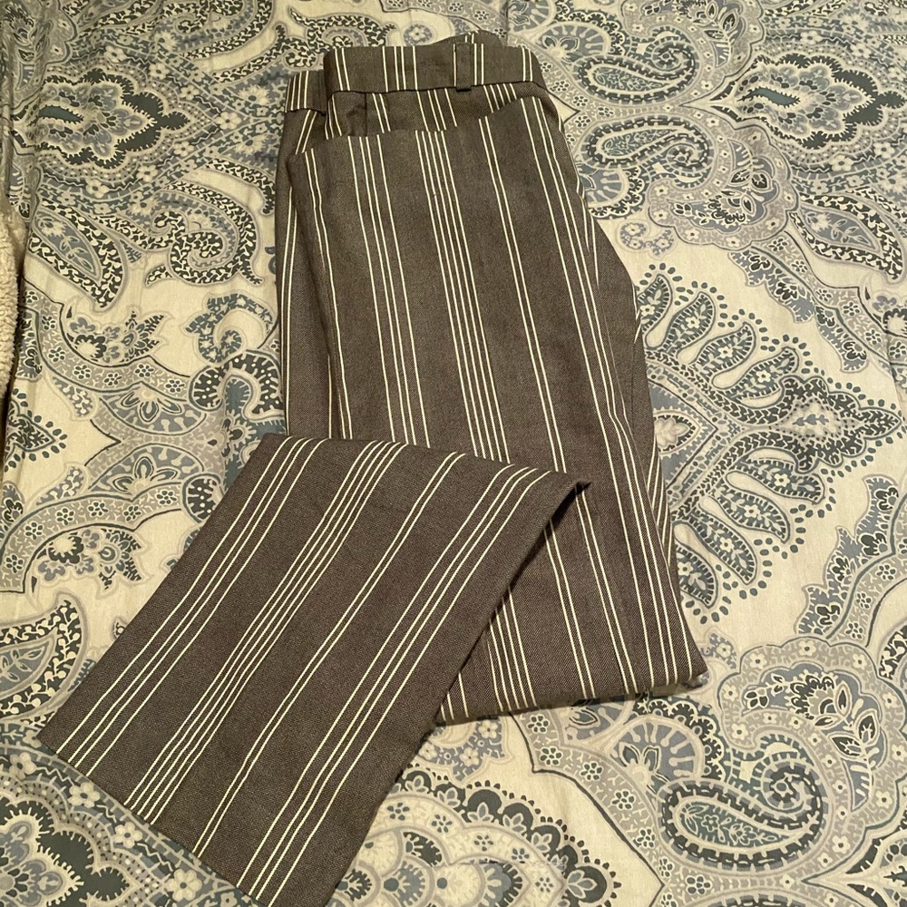 Straight legged slacks